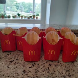 McDonald's - 10 LARGE FRIES, the "manager" said we must have eaten them on the way home. Seriously??!!!