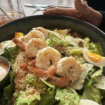 Front & Main - Caesar salad with shrimp - Bars Near Me - Waterville, Maine