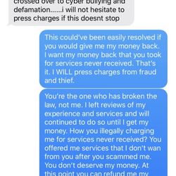 Bodykandie Beauty Spa - Proof she doesn't want refund me my money.