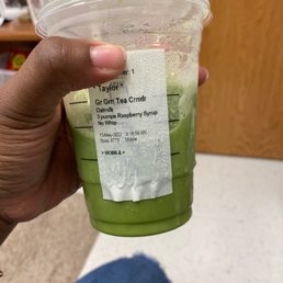 Matcha green tea frapp