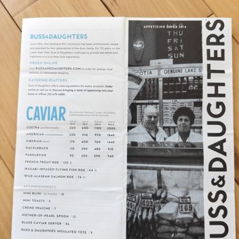 Russ & Daughters - Menu - Bagels Near Me - New York, New York
