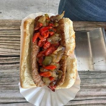 The Hot Dog Guy Catering - a hot dog with peppers and onions - Caterers Near Me - Windermere, Florida The Hot Dog Guy Catering - a hot dog with peppers and onions - Caterers Near Me - Windermere, Florida