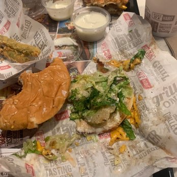 Habit Burger & Grill - Really messy, sloppy burger. Waaaay to much sauce. - Salad Near Me - Puyallup, Washington Habit Burger & Grill - Really messy, sloppy burger. Waaaay to much sauce. - Salad Near Me - Puyallup, Washington