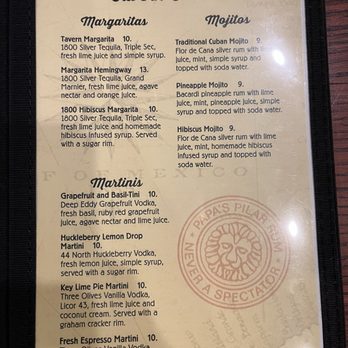 Hemingway's Tavern - Drink menu - New American Near Me - Melbourne, Florida Hemingway's Tavern - Drink menu - New American Near Me - Melbourne, Florida