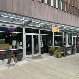 Exterior outside entrance of Happy Duo Cafe - Outside - next door to the library and city hall - University Place, Washington Exterior outside entrance of Happy Duo Cafe - Outside - next door to the library and city hall - University Place, Washington