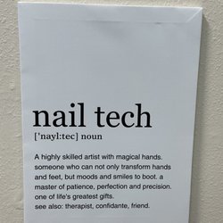 Lux Nail Spa - Gift from a patron tells it like it is!