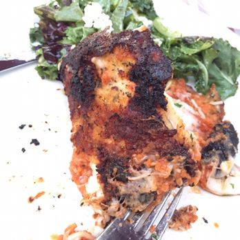 Americano - Chicken Parmesan, burnt on the bottom. $17, and 3.5" diameter. Small. - Italian Near Me - Livermore, California Americano - Chicken Parmesan, burnt on the bottom. $17, and 3.5" diameter. Small. - Italian Near Me - Livermore, California