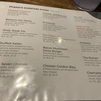 Picasso's - Menu - Pizza Near Me - Jacksonville, Florida Picasso's - Menu - Pizza Near Me - Jacksonville, Florida