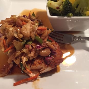 Franklins Bistro - Salmon topped with Asian Slaw - American Near Me - Norfolk, Nebraska Franklins Bistro - Salmon topped with Asian Slaw - American Near Me - Norfolk, Nebraska
