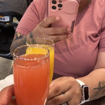 Table 57 - Guava mimosa and orange mimosa - Breakfast & Brunch Near Me - Visalia, California