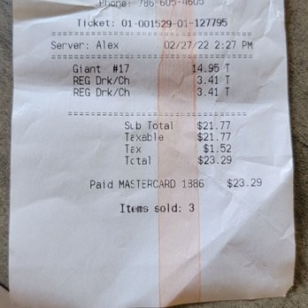 Jersey Mike's Subs - But they Charge $3.41 and disregard their display! - Sandwiches Near Me - Miami, Florida