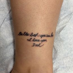 Memorial tattoo in original handwriting Memorial tattoo in original handwriting