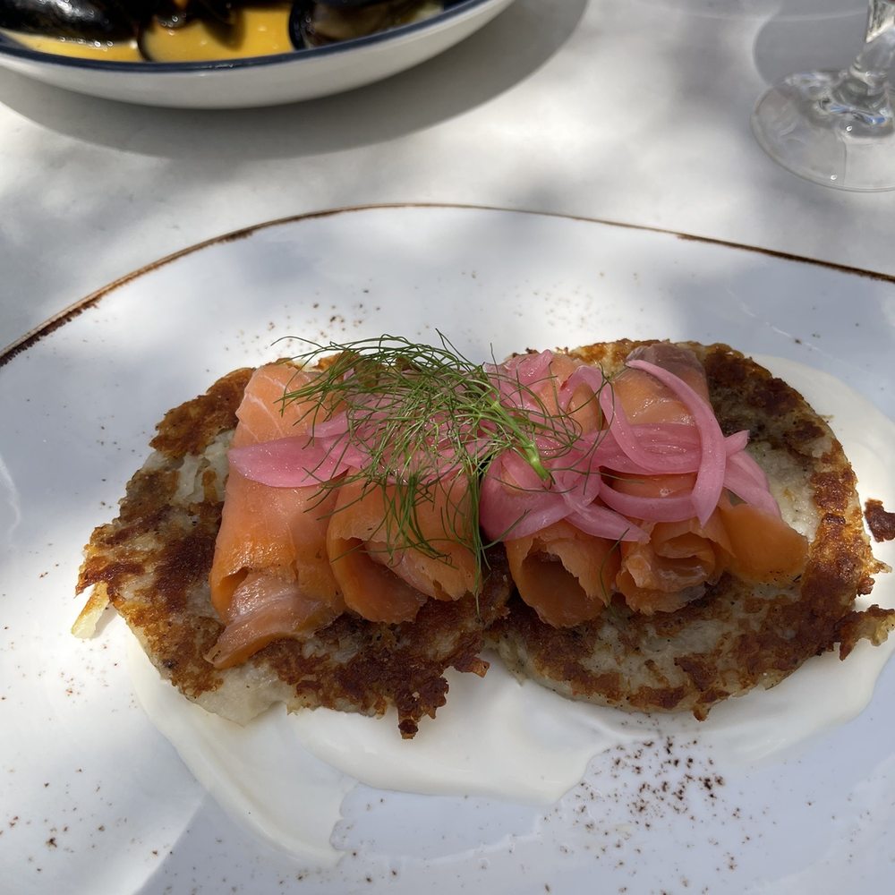 Fulton Market Kitchen - Potato Pancakes - New American Near Me - Chicago, Illinois Fulton Market Kitchen - Potato Pancakes - New American Near Me - Chicago, Illinois