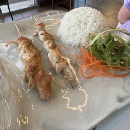 Kids menu chicken on a stick