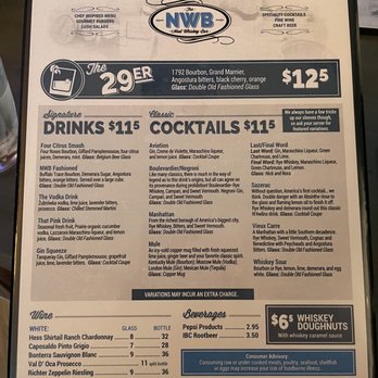 NWB Next Whiskey Bar Plainfield - Regular Cocktail list - American Near Me - Plainfield, Illinois NWB Next Whiskey Bar Plainfield - Regular Cocktail list - American Near Me - Plainfield, Illinois