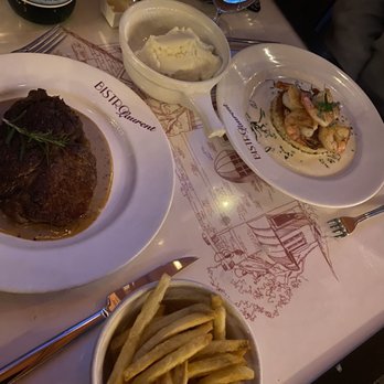 BL Brasserie - 12 oz Ribeye, Pommes Frites (fries), Potato Puree & Crispy Crab Risotto with shrimp - French Near Me - Paso Robles, California BL Brasserie - 12 oz Ribeye, Pommes Frites (fries), Potato Puree & Crispy Crab Risotto with shrimp - French Near Me - Paso Robles, California