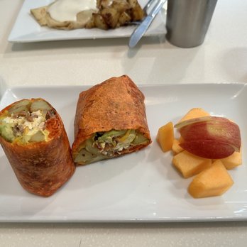 The Spot - Breakfast Burrito and Fruit. - Creperies Near Me - Cambria, California The Spot - Breakfast Burrito and Fruit. - Creperies Near Me - Cambria, California