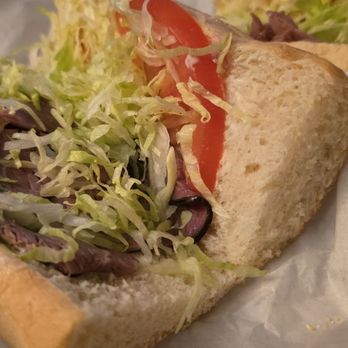 CJ Deli - Razor thin roast beef, none in the sandwich end. Not worth anywhere near $10.75. - Salad Near Me - Cypress, California