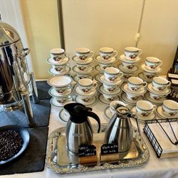 Toftaholm Herrgård - Breakfast buffet coffee, tea, and more.