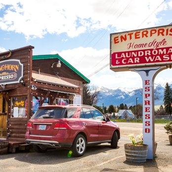 Longhorn Espresso - a car parked in front of a store - Coffee & Tea Near Me - Enterprise, Oregon
