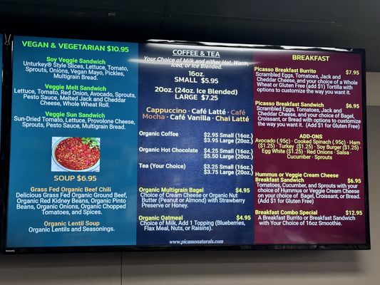 Menu photo 2 Picasso Naturals San Diego, CA
