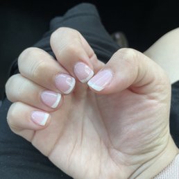 Dip pink and white... french/ natural nail Dip pink and white... french/ natural nail