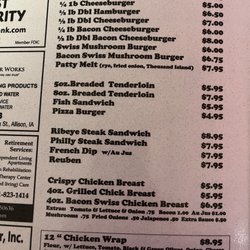 TJ's Bar & Grill - Menus