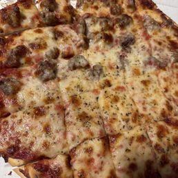Medium cheese $ 1/2 Cheese 1/2 Sausage Pizza