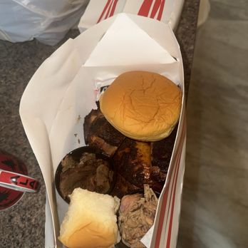 Original Ronnie's BBQ - BBQ Sampler Box w Leg Quarter - Barbeque Near Me - Henrico, Virginia Original Ronnie's BBQ - BBQ Sampler Box w Leg Quarter - Barbeque Near Me - Henrico, Virginia