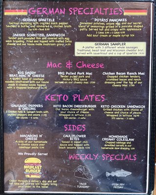 Menu photo 2 Brat House Grill Wisconsin Dells, WI