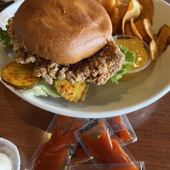 Dame's Chicken and Waffles - What Da Cluck Chick'n Fried Cutlet (Vegetarian, Soy) - New American Near Me - Cary, North Carolina Dame's Chicken and Waffles - What Da Cluck Chick'n Fried Cutlet (Vegetarian, Soy) - New American Near Me - Cary, North Carolina