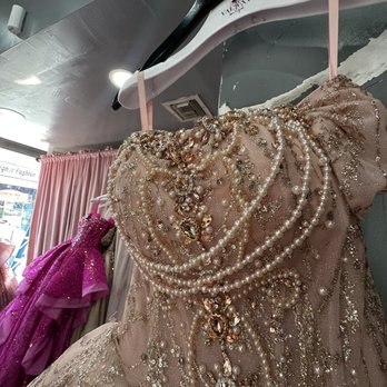 Val’s XV Boutique - Design wanted besides the pearls. But according to Ariana it's the same! - Formal Wear Near Me - Los Angeles, California