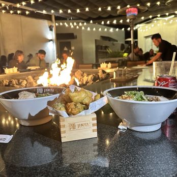 JINYA Ramen Bar - Burbank - Spicy Creamy Vegan Ramen (sub chicken) and Brussels Sprouts Tempura - Ramen Near Me - Burbank, California JINYA Ramen Bar - Burbank - Spicy Creamy Vegan Ramen (sub chicken) and Brussels Sprouts Tempura - Ramen Near Me - Burbank, California