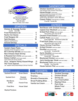 Menu photo 4 Home Cooking Cafe Harvey, LA Menu photo 4 Home Cooking Cafe Harvey, LA