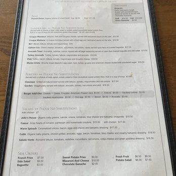 Cafe Jolie - 2/4/23 Menu - Breakfast & Brunch Near Me - Alameda, California