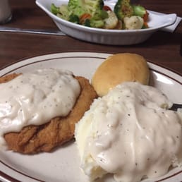 Country fried steak $10.75 roll, grilled vegetables and potatoes