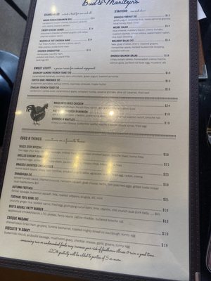 Menu photo 8 Bud & Marilyn's Philadelphia, PA