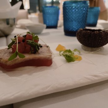 Portus360 - Sea urchin & tuna w/ tuna tartare + caviar - Portuguese Near Me - Montreal, Quebec