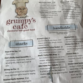 Grumpy's Cafe - Front of menu - Breakfast & Brunch Near Me - Cleveland, Ohio