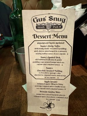 Menu photo 1 Gus' Snug Clawson, MI