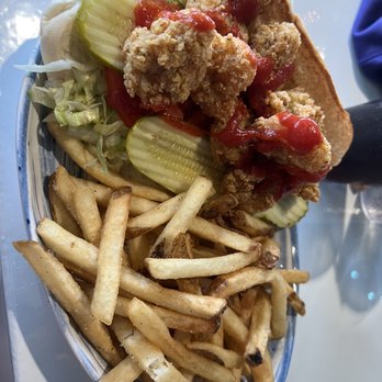 The Hangout - Shrimp po boy - Burgers Near Me - Myrtle Beach, South Carolina The Hangout - Shrimp po boy - Burgers Near Me - Myrtle Beach, South Carolina