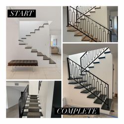 Diamond Remodels - Stairs! Started unsafe. Ended beautiful and safe!