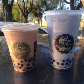 Ten Ren Tea - Taro on the right and Red Bean on the left - Bubble Tea Near Me - Cupertino, California Ten Ren Tea - Taro on the right and Red Bean on the left - Bubble Tea Near Me - Cupertino, California