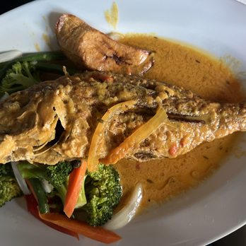 Cove - Red snapper in coconut sauce with seasonal steamed veggies. - Venues & Event Spaces Near Me - Queens, New York Cove - Red snapper in coconut sauce with seasonal steamed veggies. - Venues & Event Spaces Near Me - Queens, New York