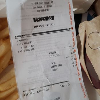 Burger King - Missing my order - Burgers Near Me - Ewa Beach, Hawaii Burger King - Missing my order - Burgers Near Me - Ewa Beach, Hawaii