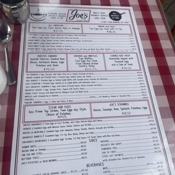 Joe's Cafe - The breakfast menu , I was seated outside - American Near Me - Santa Barbara, California Joe's Cafe - The breakfast menu , I was seated outside - American Near Me - Santa Barbara, California