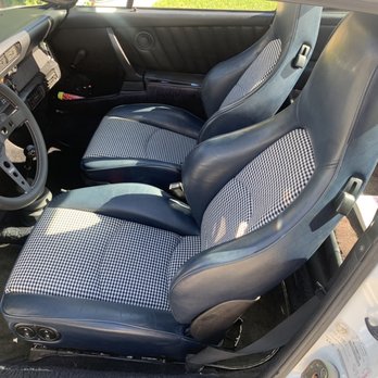 Autos International - Houndstooth inserts on my 911 (with requested 993 pattern) came out absolutely perfectly. I couldn't be happier! - Auto Upholstery Near Me - Escondido, California Autos International - Houndstooth inserts on my 911 (with requested 993 pattern) came out absolutely perfectly. I couldn't be happier! - Auto Upholstery Near Me - Escondido, California
