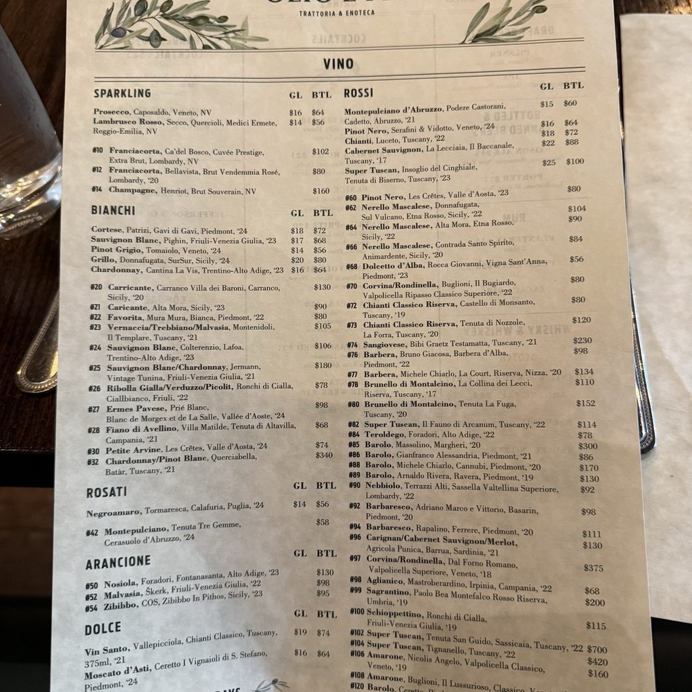Olio E Più - Menu - Italian Near Me - New York, New York