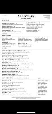 Menu photo 7 All Steak Restaurant Cullman, AL Menu photo 7 All Steak Restaurant Cullman, AL