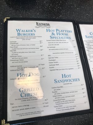 Menu photo 8 Walker's Diner Farmville, VA Menu photo 8 Walker's Diner Farmville, VA
